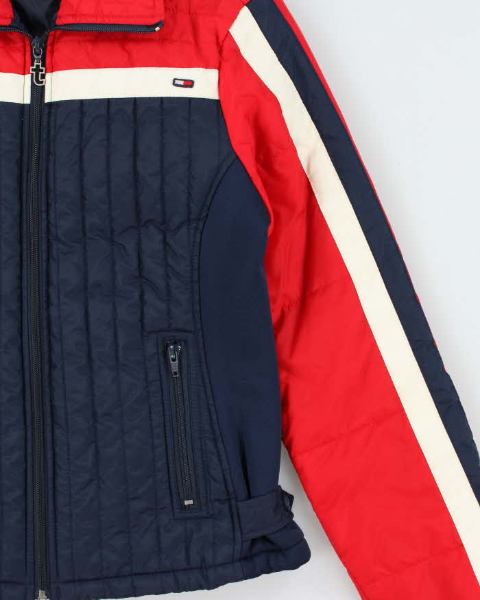 Vintage Y2K 00s Tommy Hilfiger Jeans Women's Ribbed Puffer Jacket - M