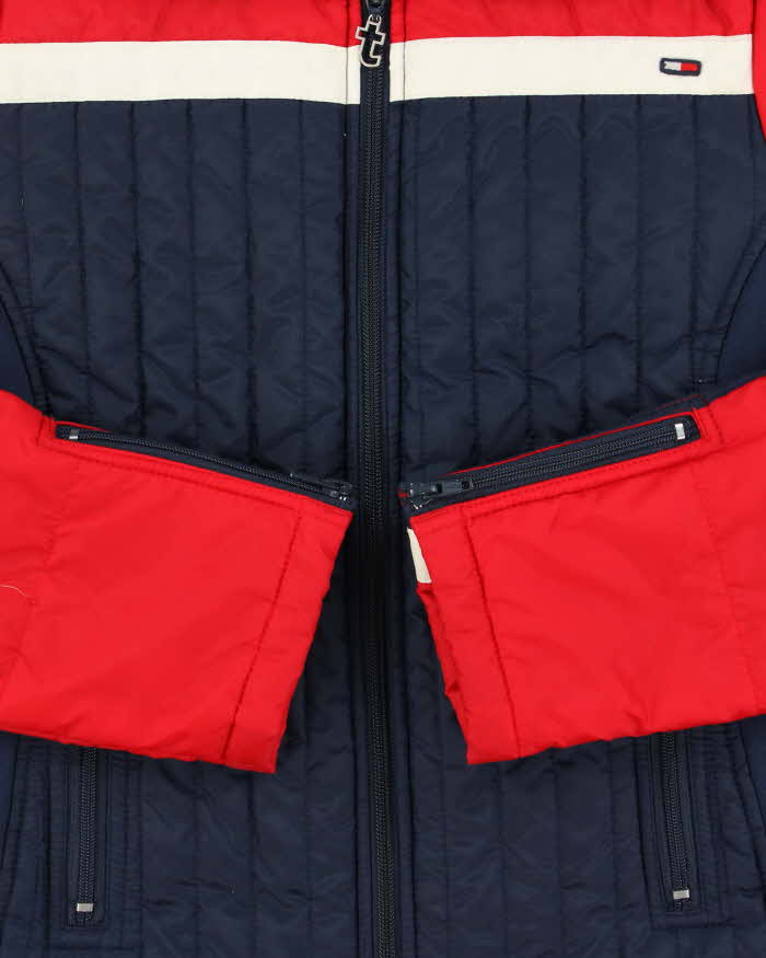 Vintage Y2K 00s Tommy Hilfiger Jeans Women's Ribbed Puffer Jacket - M