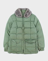 Vintage 1950s Alaska Sleeping Bag Co. Goose Filled Shearling Women's Puffer Jacket - L