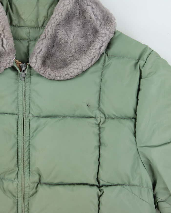 Vintage 1950s Alaska Sleeping Bag Co. Goose Filled Shearling Women's Puffer Jacket - L