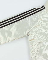 Vintage Y2K 00s Adidas Originals Quilted Satin Funnel Neck Women's Bomber Jacket - L