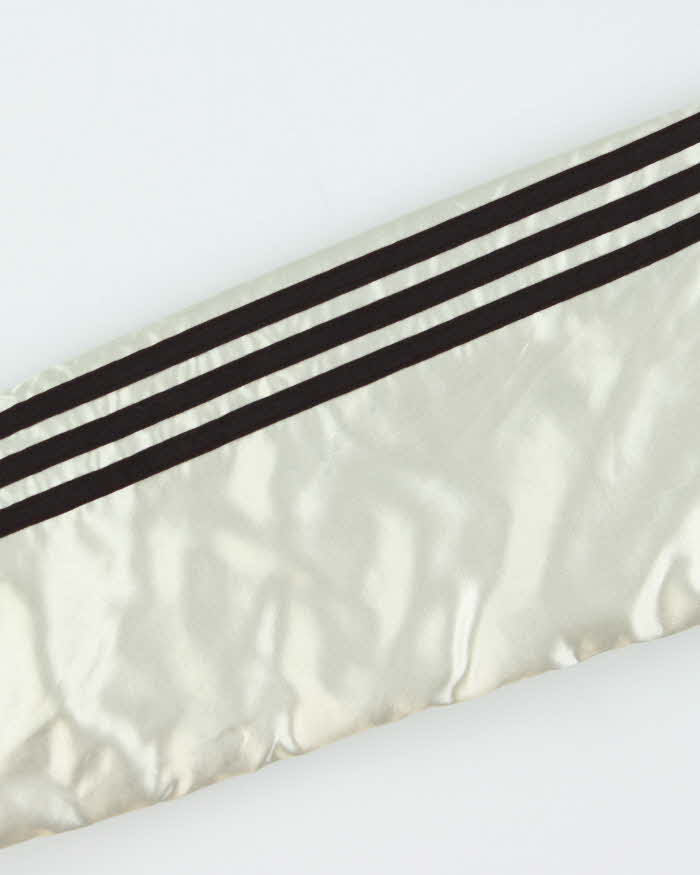 Vintage Y2K 00s Adidas Originals Quilted Satin Funnel Neck Women's Bomber Jacket - L