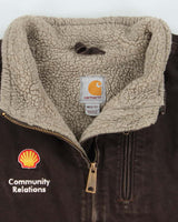 Vintage Carhartt Sherpa Lined Sandstone Canvas Women's Workwear Gilet - M