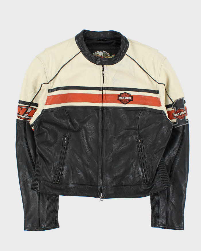 Vintage Y2K 00s Harley Davidson Cafe Racer Women's Biker Jacket - XL