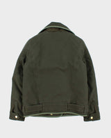 Vintage Zadig &amp; Voltaire Kawa Quilt Lined Khaki Canvas Biker Jacket - S