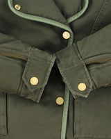 Vintage Zadig &amp; Voltaire Kawa Quilt Lined Khaki Canvas Biker Jacket - S