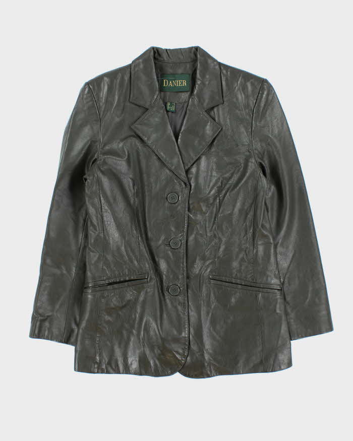 Vintage Danier Green Leather Jacket - S