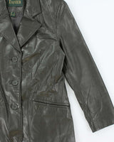 Vintage Danier Green Leather Jacket - S