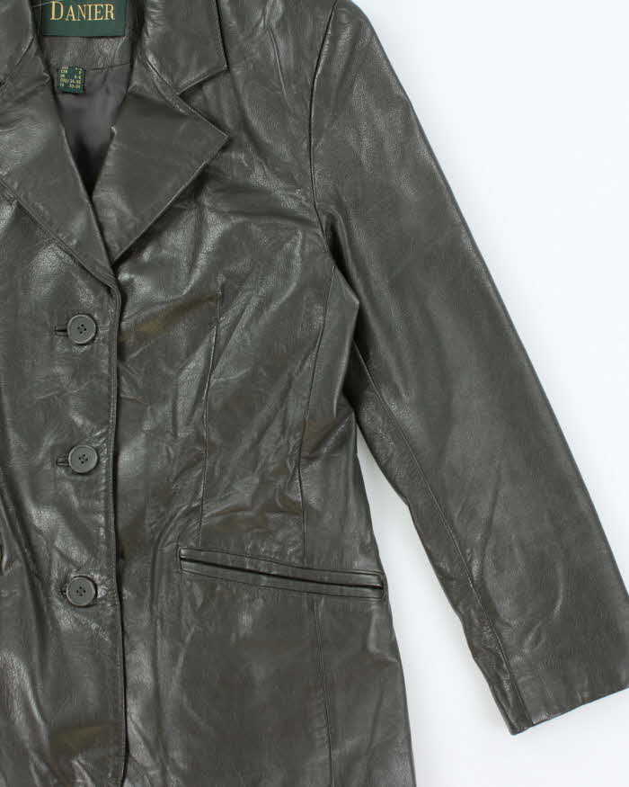 Vintage Danier Green Leather Jacket - S