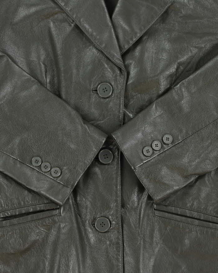 Vintage Danier Green Leather Jacket - S