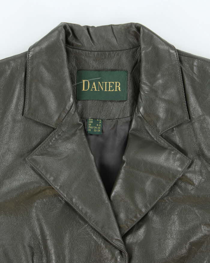 Vintage Danier Green Leather Jacket - S