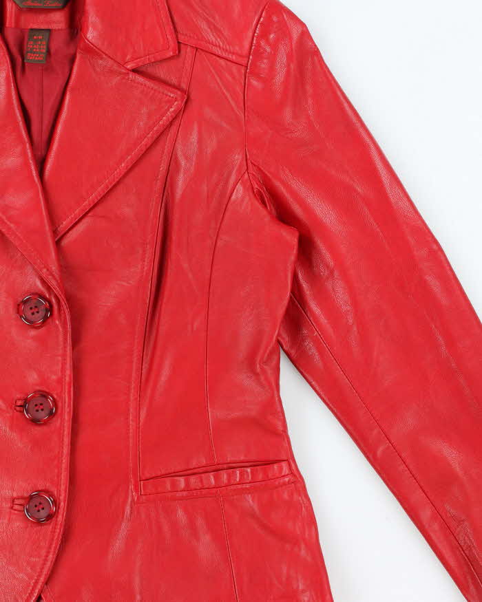 Vintage Danier Red Leather Jacket - M