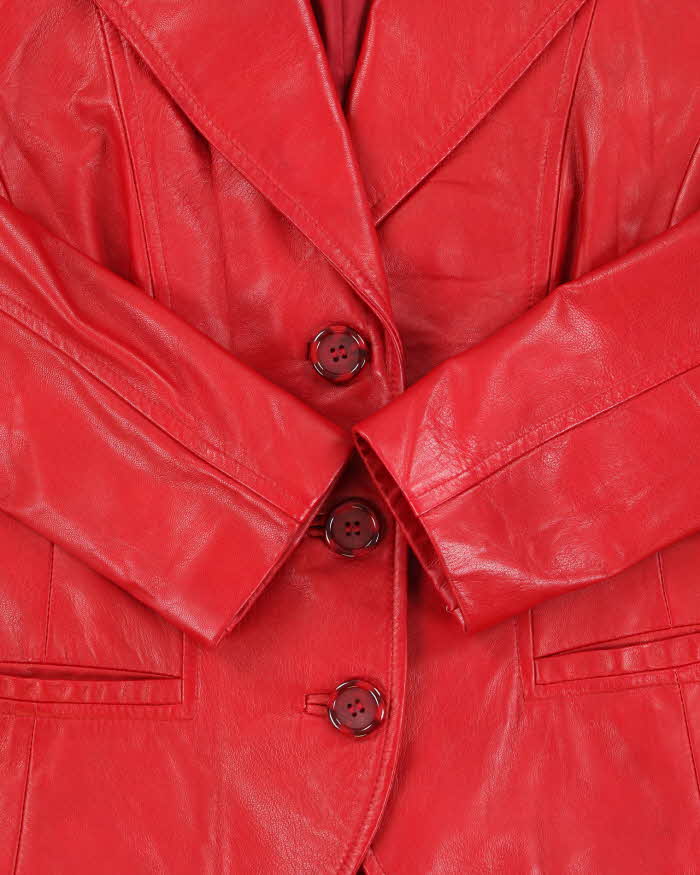 Vintage Danier Red Leather Jacket - M