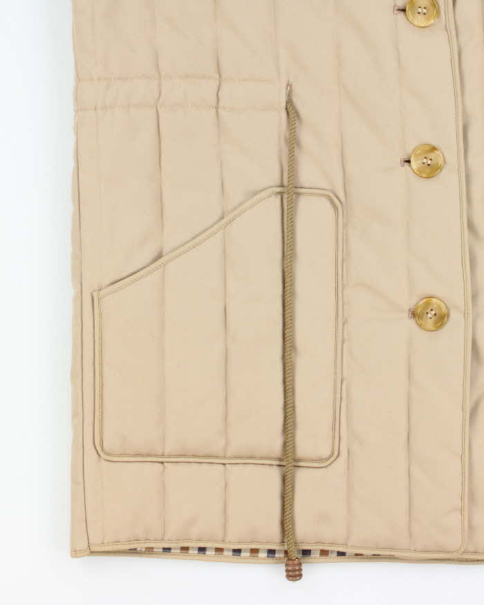 Vintage 1990s Aquascutum Women's Quilted Showerproof House Check Lined Jacket - M