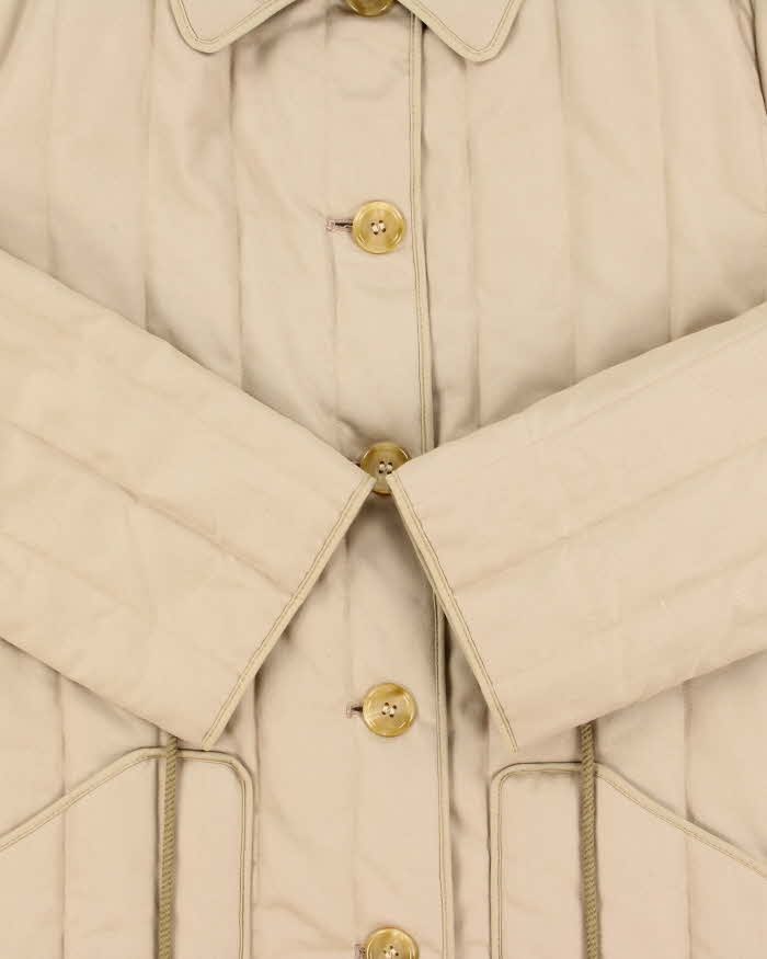 Vintage 1990s Aquascutum Women's Quilted Showerproof House Check Lined Jacket - M