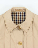 Vintage 1990s Aquascutum Women's Quilted Showerproof House Check Lined Jacket - M