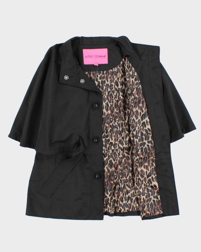 Vintage 00s Betsey Johnson Waterproof Cape Jacket - L
