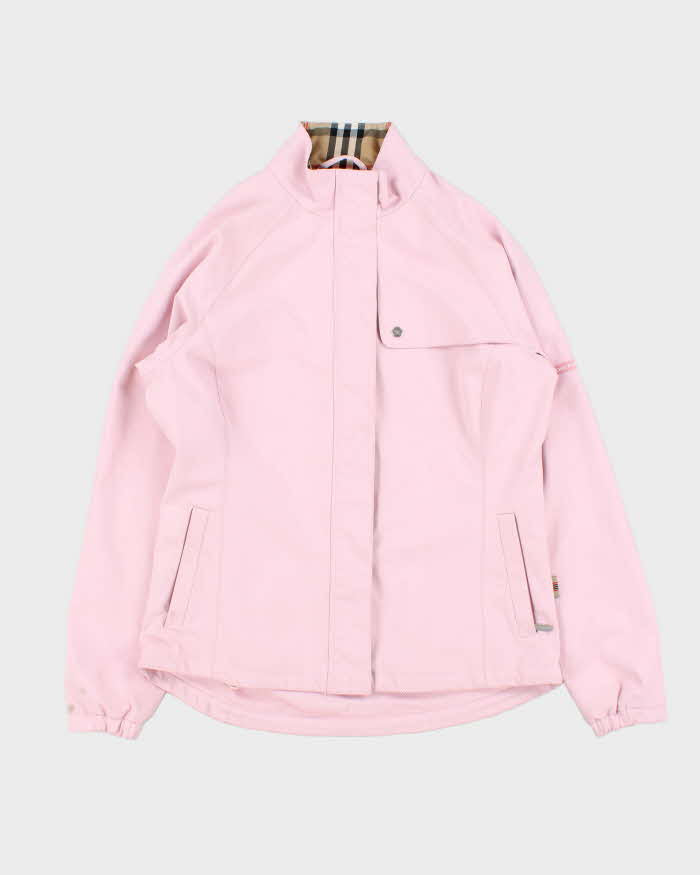 Vintage Y2k 00s Burberry Golf Baby Pink Waterproof Jacket - S
