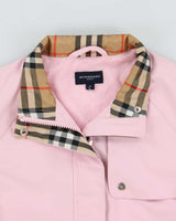 Vintage Y2k 00s Burberry Golf Baby Pink Waterproof Jacket - S