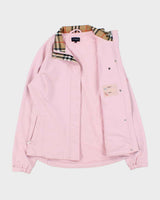 Vintage Y2k 00s Burberry Golf Baby Pink Waterproof Jacket - S
