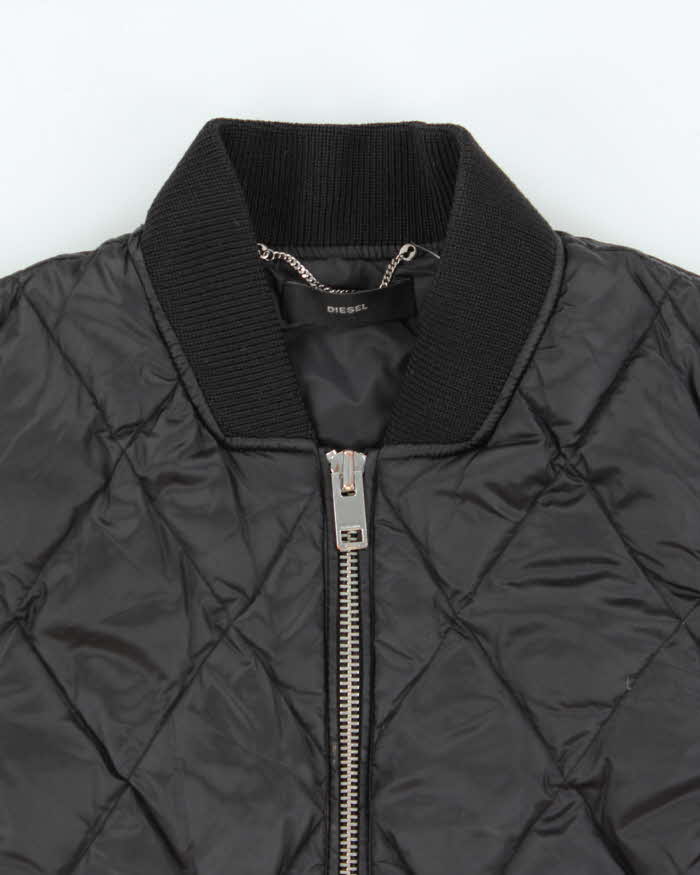 Vintage Y2K 00s Diesel Women's Quilted Puffer Bomber Jacket - XS