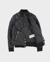 Vintage Y2K 00s Diesel Women's Quilted Puffer Bomber Jacket - XS