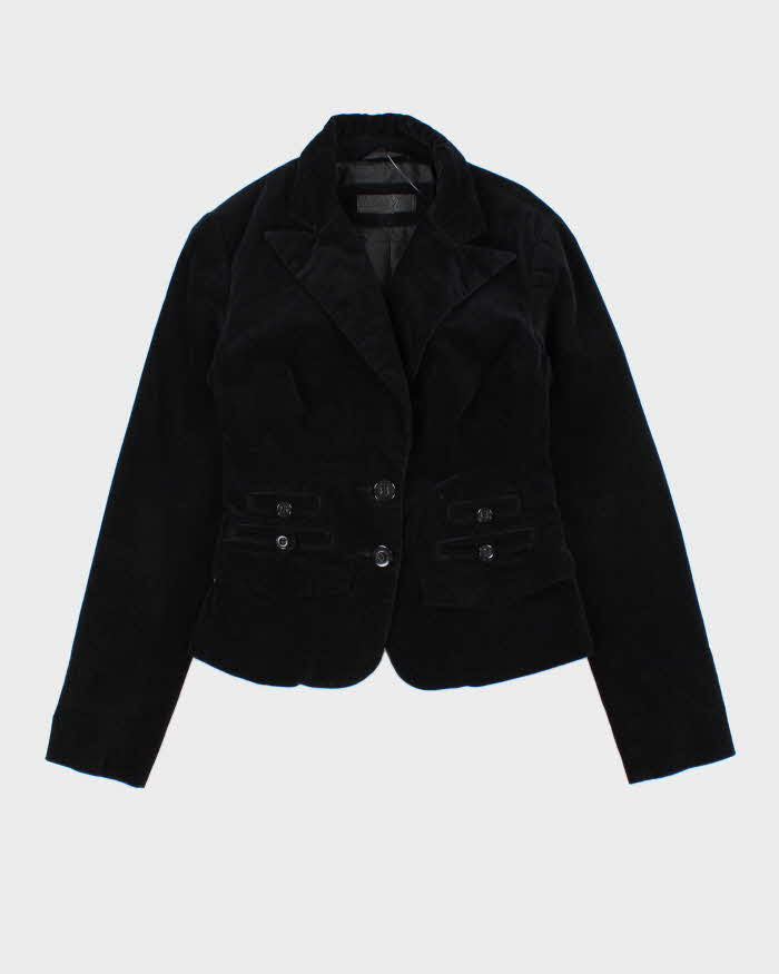 Vintage 90s 00s Armour Jeans Velvet Blazer Jacket - XS