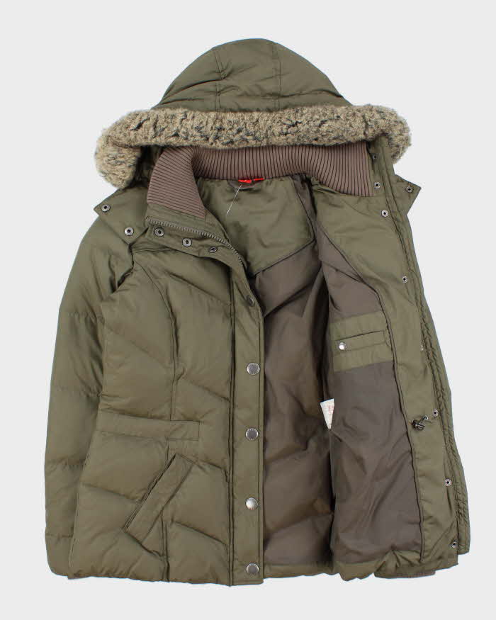 Vintage Y2k 00s Esprit Hooded Puffer Jacket - L
