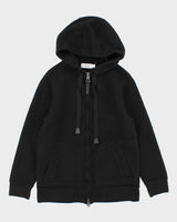 Vintage Coach Women's Wool Oversized Leather Detailed Hooded Jacket - S