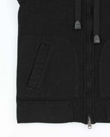 Vintage Coach Women's Wool Oversized Leather Detailed Hooded Jacket - S