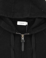 Vintage Coach Women's Wool Oversized Leather Detailed Hooded Jacket - S