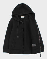 Vintage Coach Women's Wool Oversized Leather Detailed Hooded Jacket - S