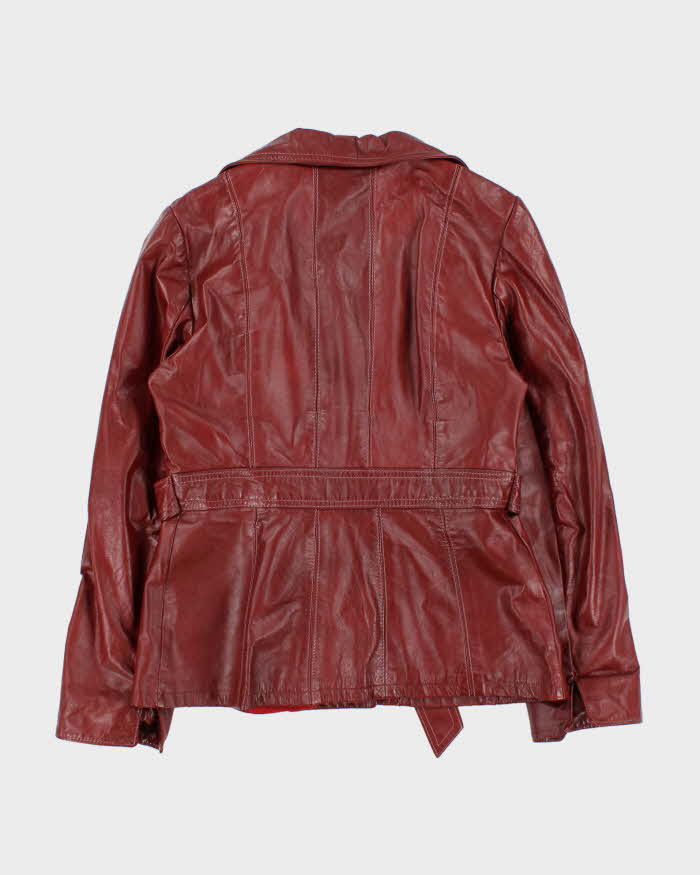 Vintage 1970s Berman's Belted Women's Leather Jacket - M