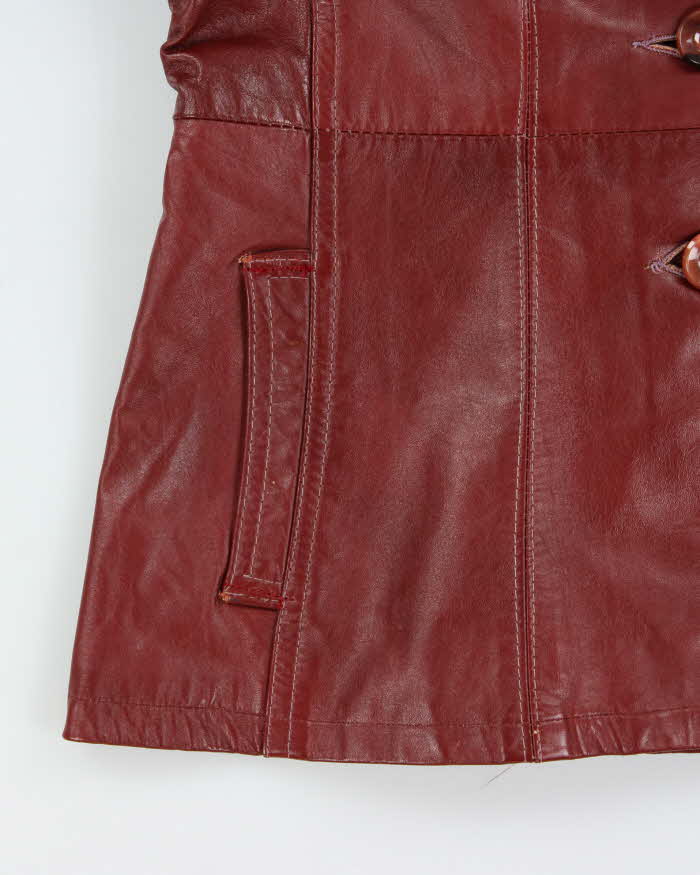 Vintage 1970s Berman's Belted Women's Leather Jacket - M