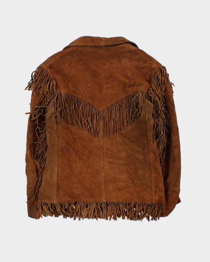 Vintage 1970s Simco Women's Western Suede Tassel Jacket - XL
