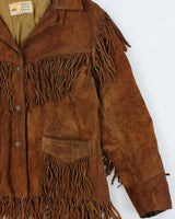 Vintage 1970s Simco Women's Western Suede Tassel Jacket - XL