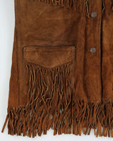 Vintage 1970s Simco Women's Western Suede Tassel Jacket - XL