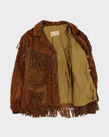 Vintage 1970s Simco Women's Western Suede Tassel Jacket - XL