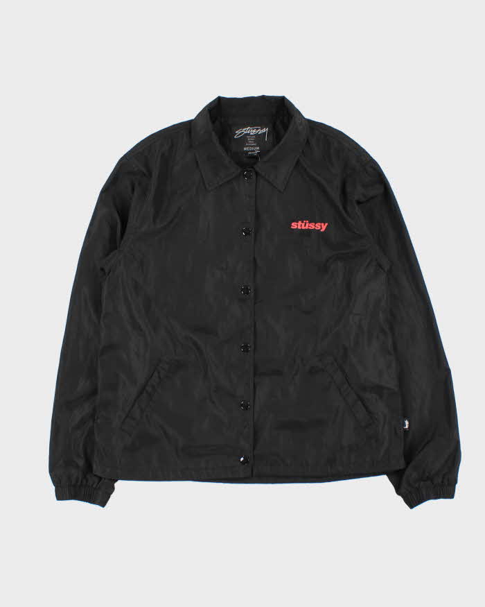 Vintage Stussy Women's Graphic Logo Coach Jacket - M