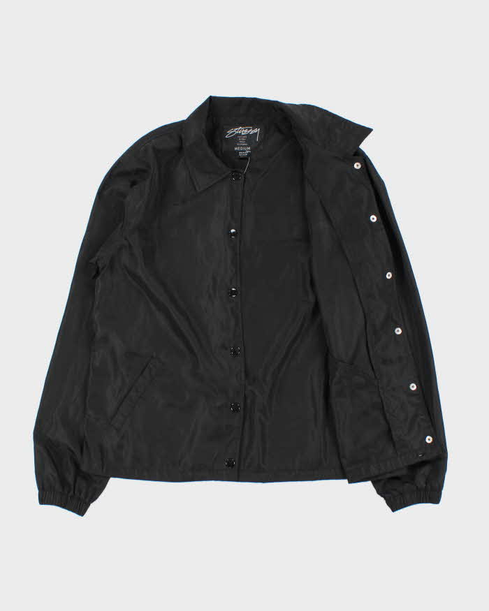 Vintage Stussy Women's Graphic Logo Coach Jacket - M