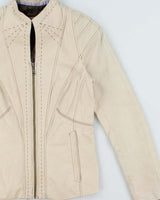 Vintage Y2K 00s Danier Contrast Stitch Women's Leather Jacket - XS