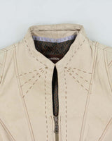 Vintage Y2K 00s Danier Contrast Stitch Women's Leather Jacket - XS