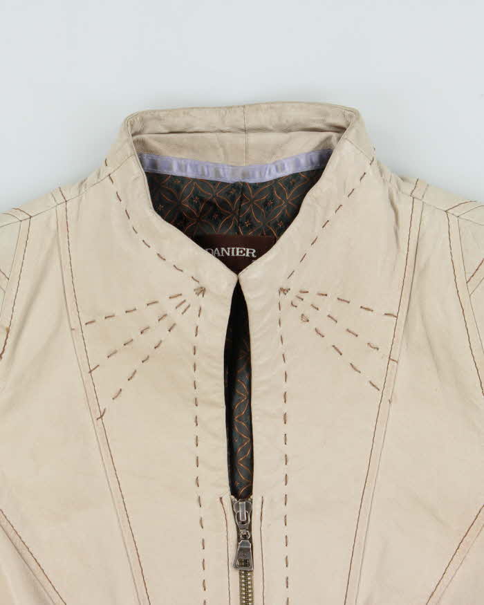 Vintage Y2K 00s Danier Contrast Stitch Women's Leather Jacket - XS
