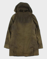 Vintage Barbour Bower Original Tartan Women's Wax Cotton Hooded Jacket - S