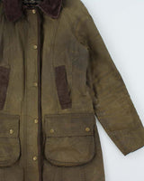 Vintage Barbour Bower Original Tartan Women's Wax Cotton Hooded Jacket - S
