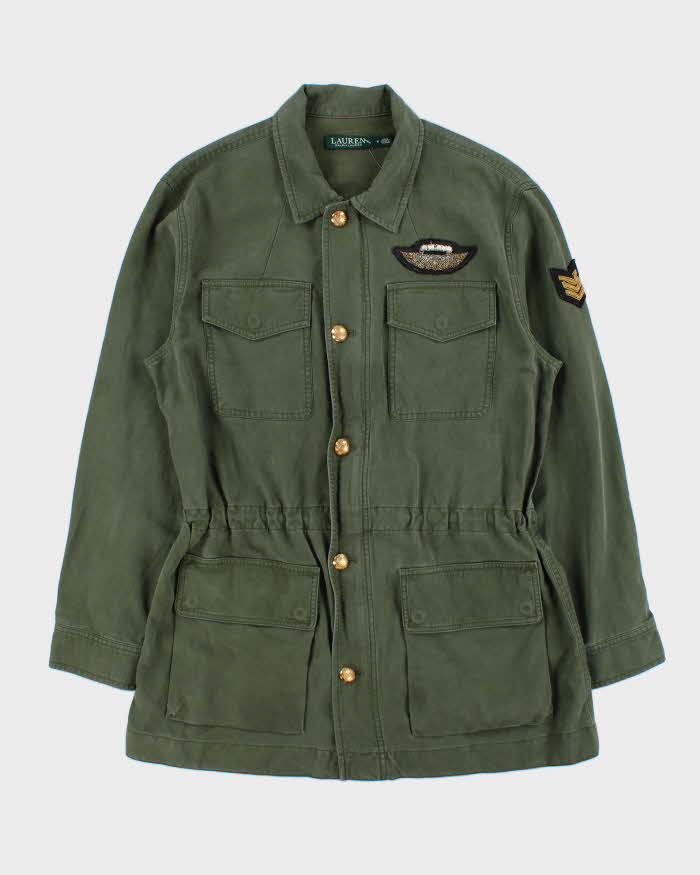Vintage Lauren Ralph Lauren Women's Military Canvas Field Jacket - M