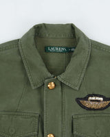Vintage Lauren Ralph Lauren Women's Military Canvas Field Jacket - M