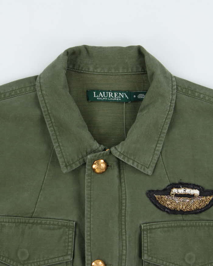 Vintage Lauren Ralph Lauren Women's Military Canvas Field Jacket - M