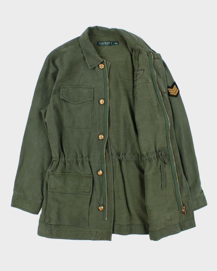Vintage Lauren Ralph Lauren Women's Military Canvas Field Jacket - M