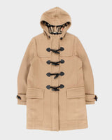 Vintage Y2K 00s Burberry Brit Cashmere Wool Blend Nova Check Lined Women's Duffle Coat - M